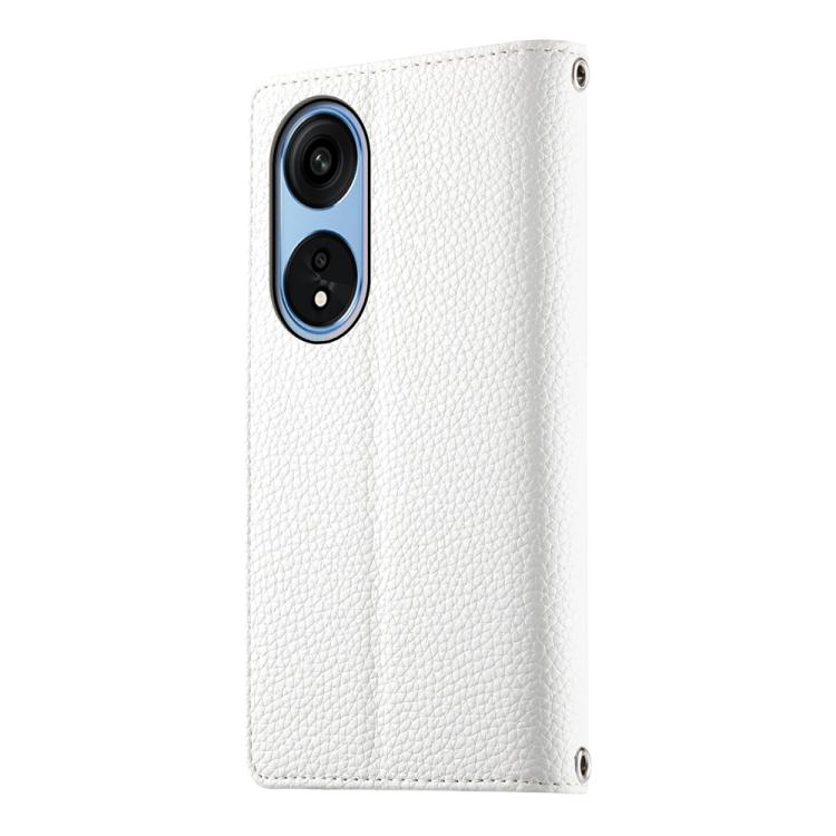For OPPO A1 Pro / Reno8 T 5G Stitching Multi-card Zipper Wallet Leather Phone Case with Short Strap