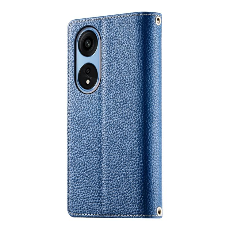 For OPPO A1 Pro / Reno8 T 5G Stitching Multi-card Zipper Wallet Leather Phone Case with Short Strap