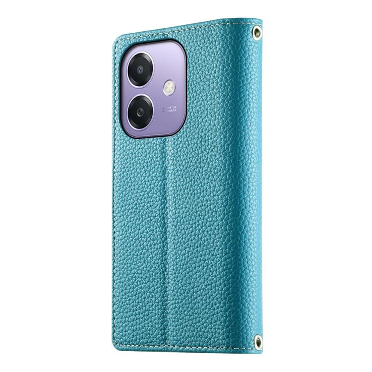 For OPPO A5x 5G / A3 4G / 5G / A3x 4G / 5G Stitching Multi-card Zipper Wallet Leather Phone Case with Short Strap