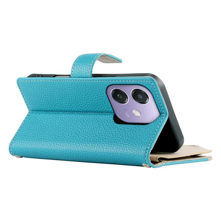 For OPPO A5x 5G / A3 4G / 5G / A3x 4G / 5G Stitching Multi-card Zipper Wallet Leather Phone Case with Short Strap
