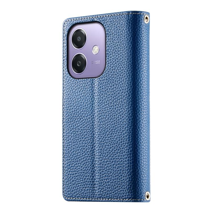 For OPPO A5x 5G / A3 4G / 5G / A3x 4G / 5G Stitching Multi-card Zipper Wallet Leather Phone Case with Short Strap
