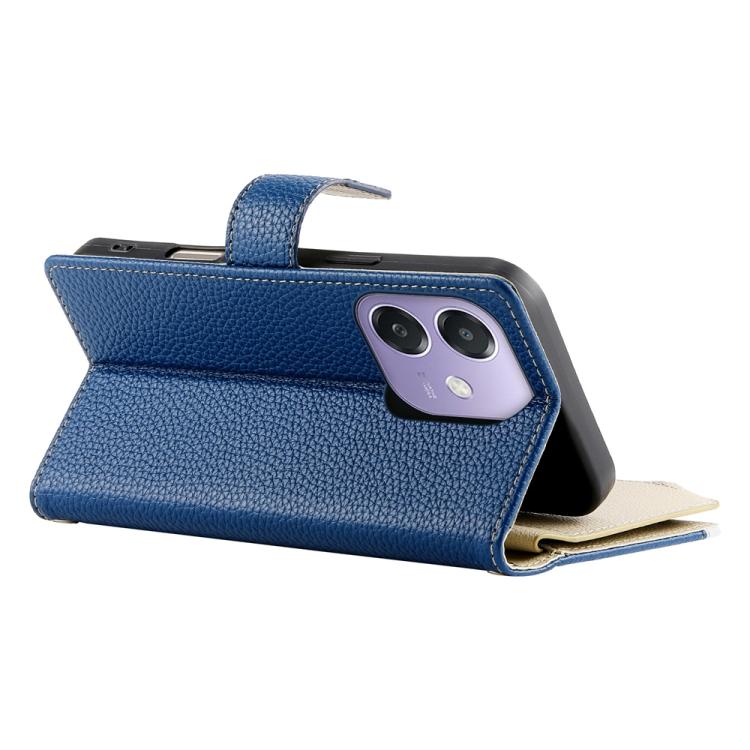 For OPPO A5x 5G / A3 4G / 5G / A3x 4G / 5G Stitching Multi-card Zipper Wallet Leather Phone Case with Short Strap