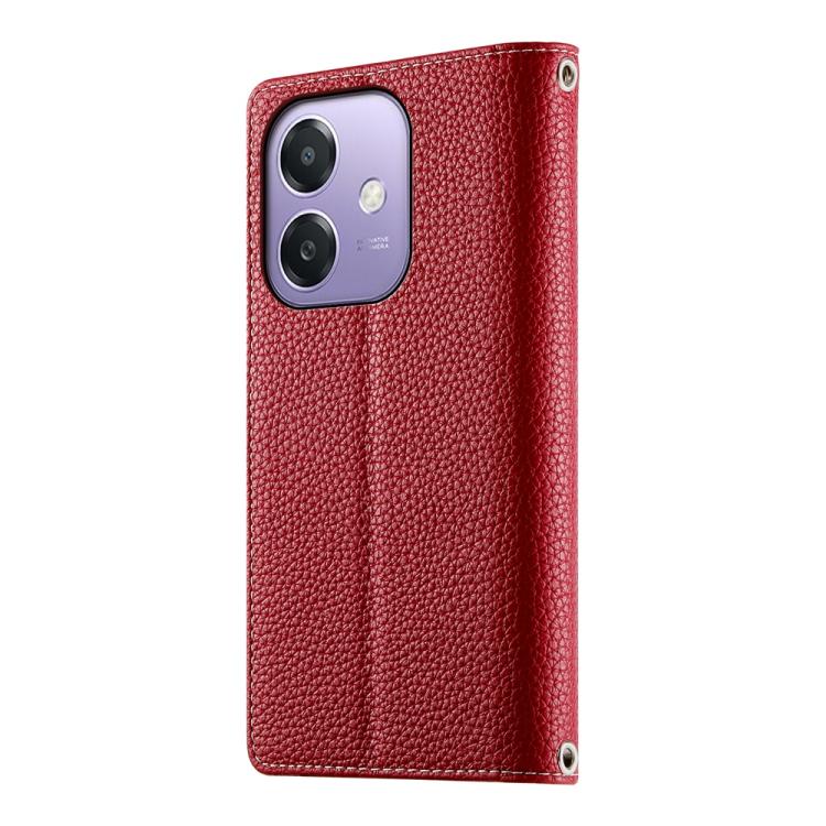 For OPPO A5x 5G / A3 4G / 5G / A3x 4G / 5G Stitching Multi-card Zipper Wallet Leather Phone Case with Short Strap