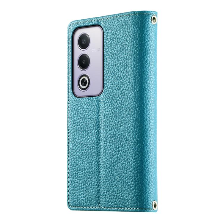 For OPPO A5 5G Global / A3 Pro 5G / A80 5G Stitching Multi-card Zipper Wallet Leather Phone Case with Short Strap