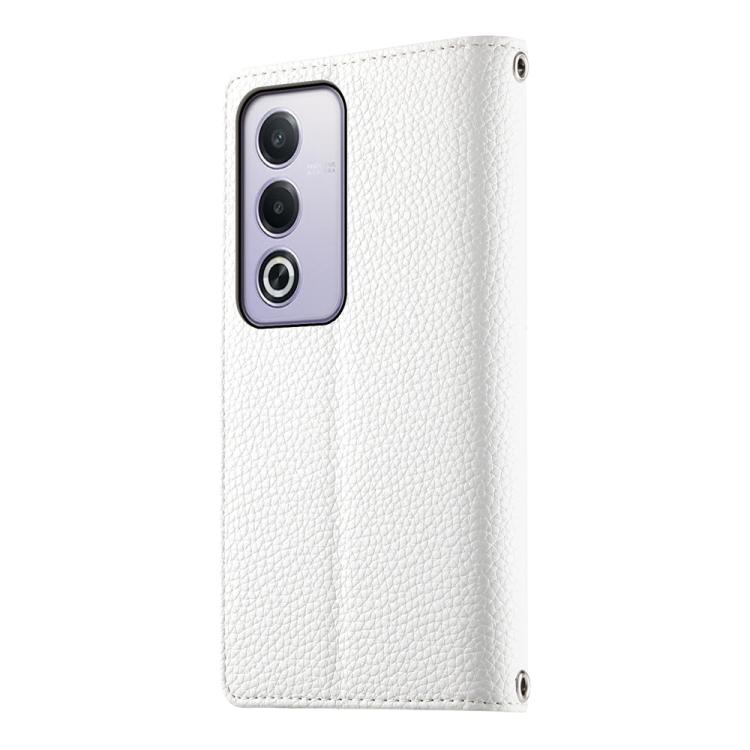 For OPPO A5 5G Global / A3 Pro 5G / A80 5G Stitching Multi-card Zipper Wallet Leather Phone Case with Short Strap