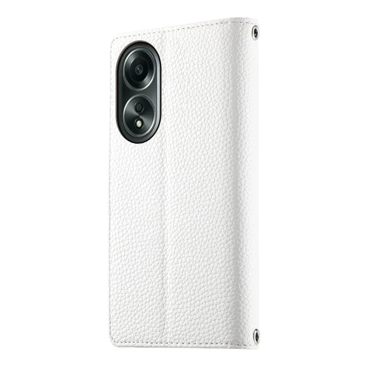 For OPPO A58 4G Global Stitching Multi-card Zipper Wallet Leather Phone Case with Short Strap