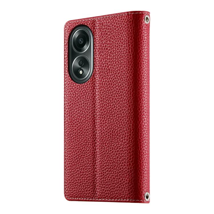 For OPPO A58 4G Global Stitching Multi-card Zipper Wallet Leather Phone Case with Short Strap