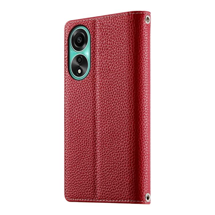 For OPPO A78 4G Global Stitching Multi-card Zipper Wallet Leather Phone Case with Short Strap