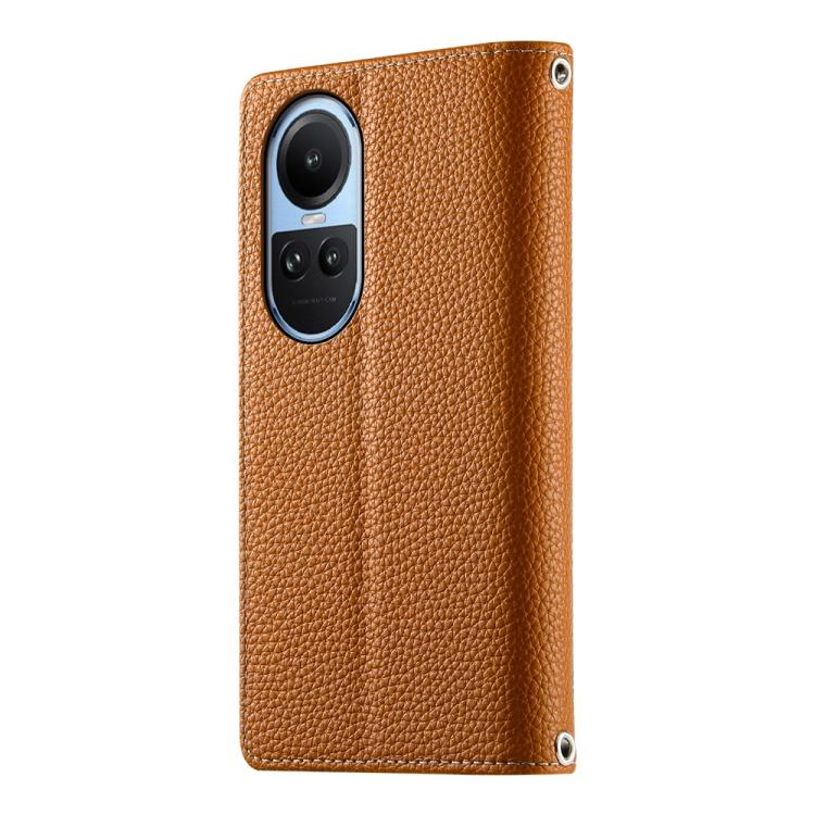 For OPPO Reno10 / Reno10 Pro Global Stitching Multi-card Zipper Wallet Leather Phone Case with Short Strap