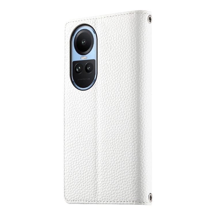 For OPPO Reno10 / Reno10 Pro Global Stitching Multi-card Zipper Wallet Leather Phone Case with Short Strap