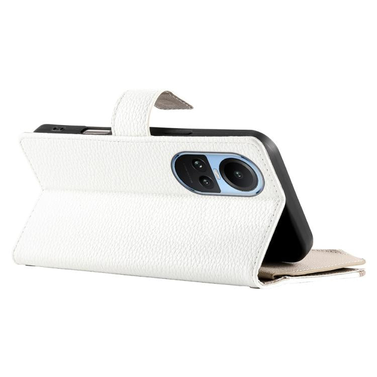 For OPPO Reno10 / Reno10 Pro Global Stitching Multi-card Zipper Wallet Leather Phone Case with Short Strap