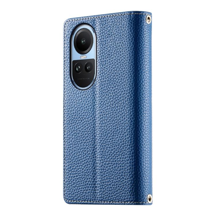 For OPPO Reno10 / Reno10 Pro Global Stitching Multi-card Zipper Wallet Leather Phone Case with Short Strap