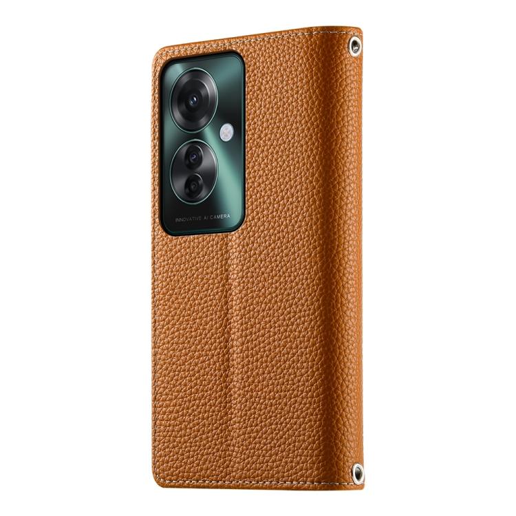 For OPPO Reno11 F / F25 Pro India Stitching Multi-card Zipper Wallet Leather Phone Case with Short Strap