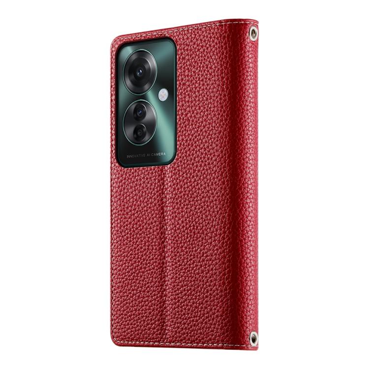 For OPPO Reno11 F / F25 Pro India Stitching Multi-card Zipper Wallet Leather Phone Case with Short Strap
