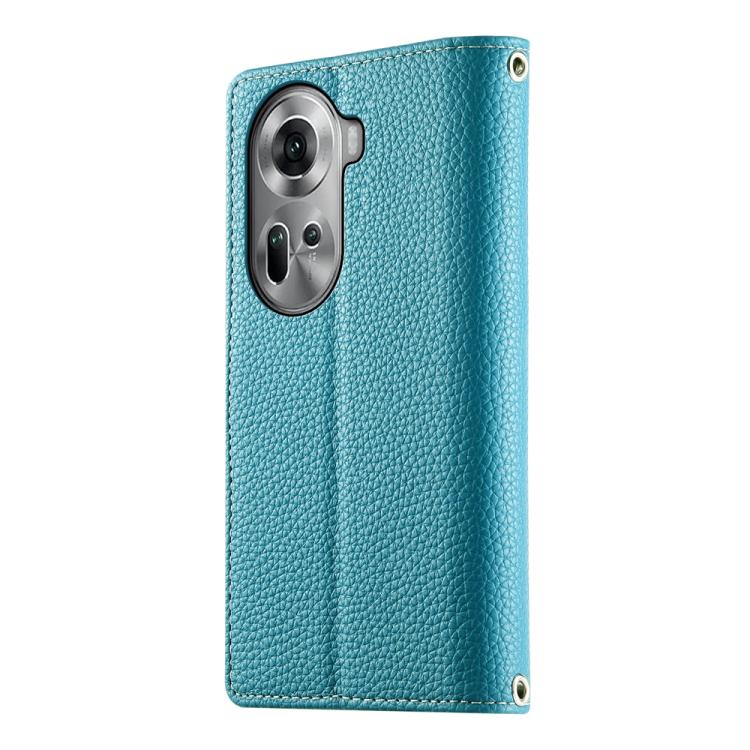 For OPPO Reno11 Global Stitching Multi-card Zipper Wallet Leather Phone Case with Short Strap