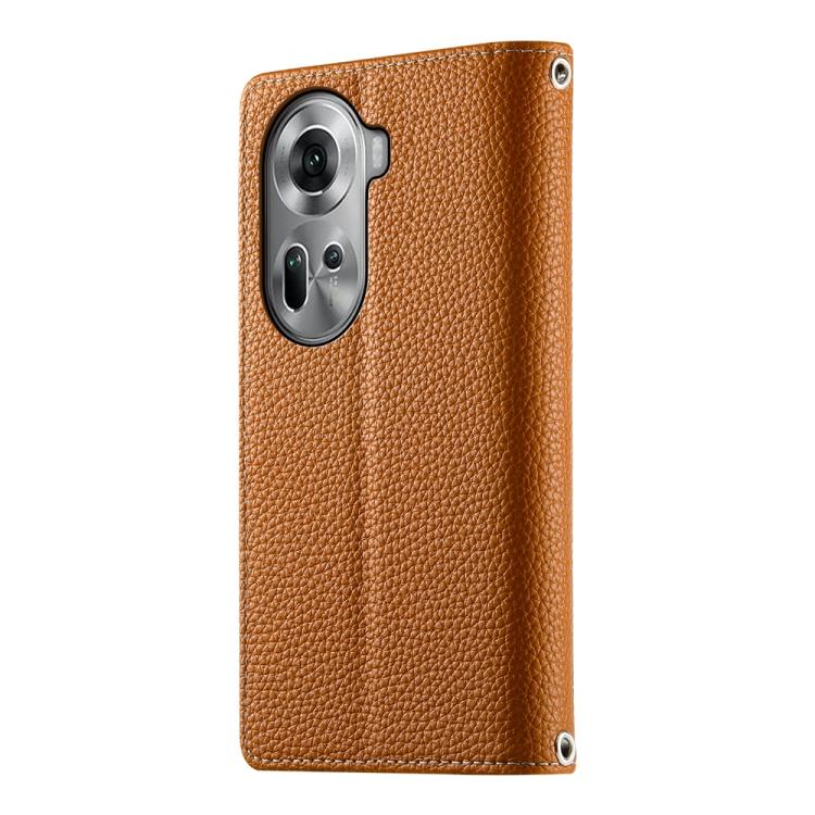 For OPPO Reno11 Global Stitching Multi-card Zipper Wallet Leather Phone Case with Short Strap