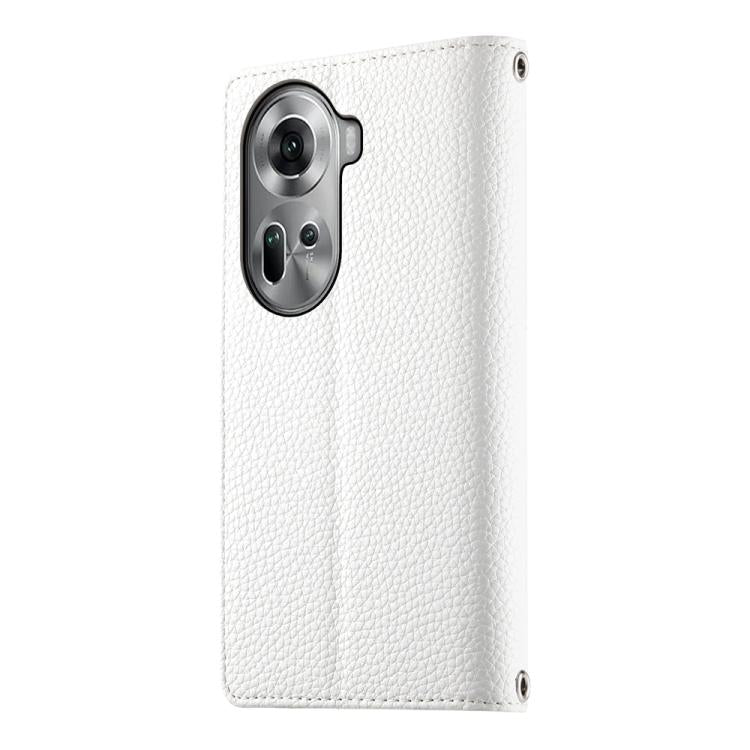 For OPPO Reno11 Global Stitching Multi-card Zipper Wallet Leather Phone Case with Short Strap