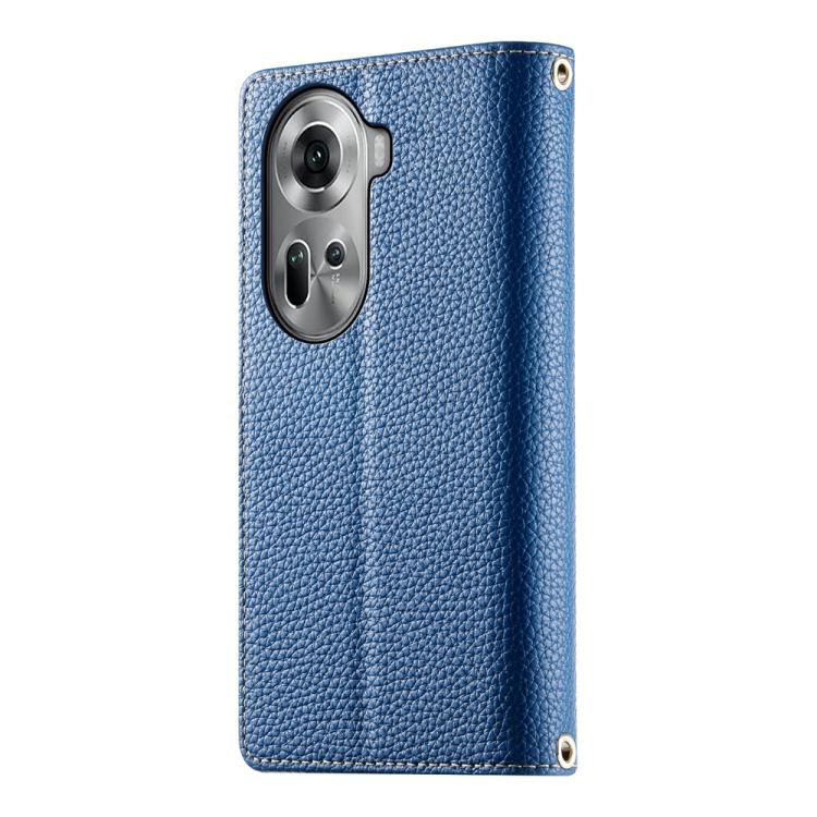 For OPPO Reno11 Global Stitching Multi-card Zipper Wallet Leather Phone Case with Short Strap