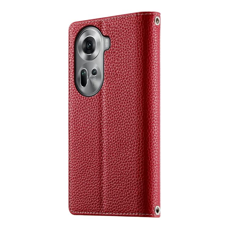 For OPPO Reno11 Global Stitching Multi-card Zipper Wallet Leather Phone Case with Short Strap