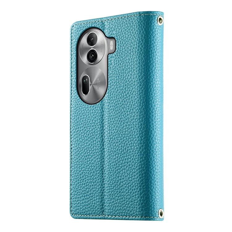 For OPPO Reno11 Pro Global Stitching Multi-card Zipper Wallet Leather Phone Case with Short Strap