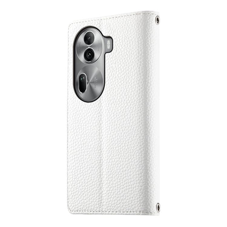 For OPPO Reno11 Pro Global Stitching Multi-card Zipper Wallet Leather Phone Case with Short Strap