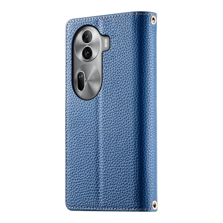 For OPPO Reno11 Pro Global Stitching Multi-card Zipper Wallet Leather Phone Case with Short Strap