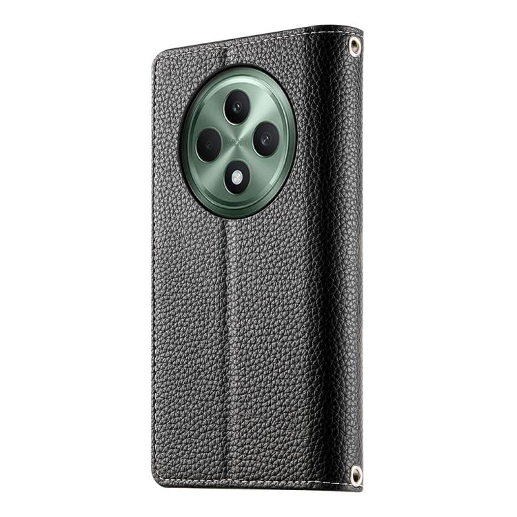 For OPPO Reno12 F 4G / 5G / F27 Stitching Multi-card Zipper Wallet Leather Phone Case with Short Strap