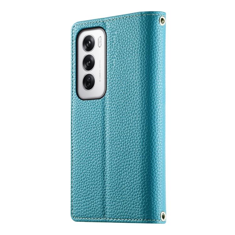 For OPPO Reno12 Global Stitching Multi-card Zipper Wallet Leather Phone Case with Short Strap