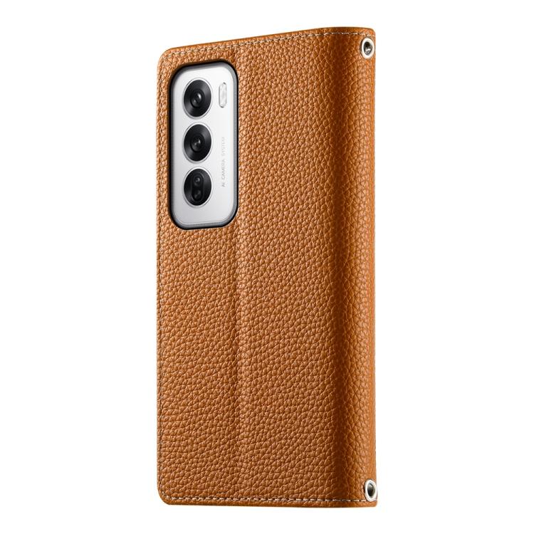 For OPPO Reno12 Global Stitching Multi-card Zipper Wallet Leather Phone Case with Short Strap