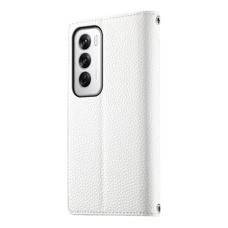 For OPPO Reno12 Global Stitching Multi-card Zipper Wallet Leather Phone Case with Short Strap