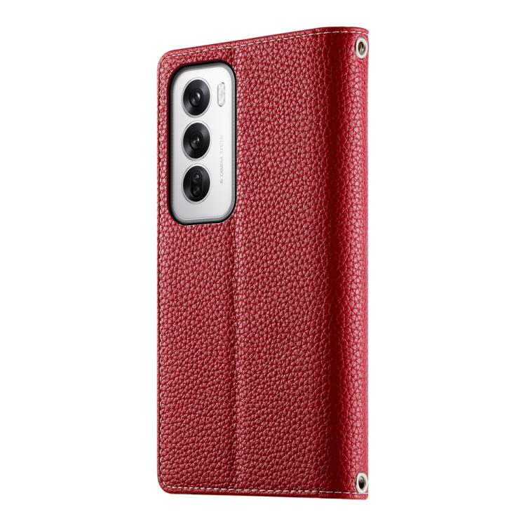 For OPPO Reno12 Global Stitching Multi-card Zipper Wallet Leather Phone Case with Short Strap