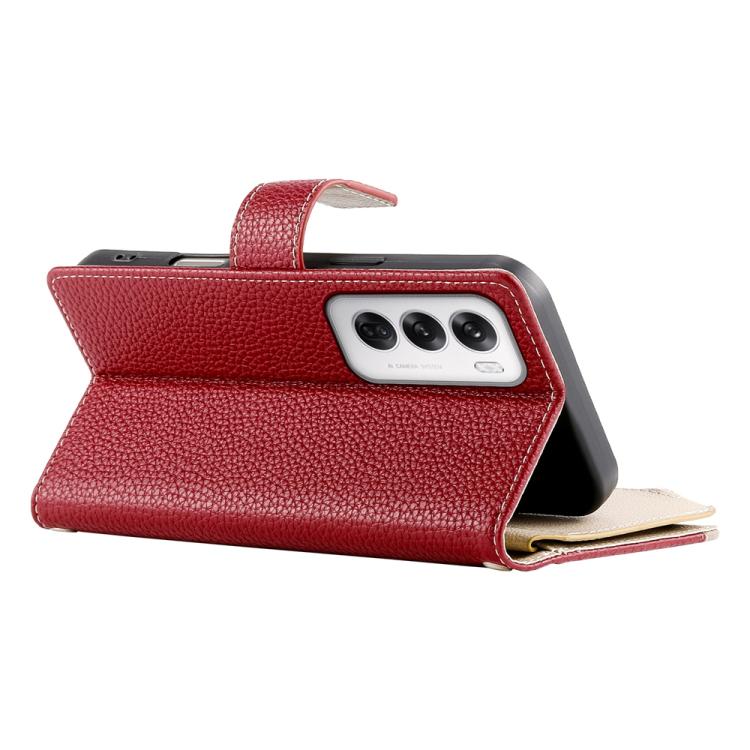 For OPPO Reno12 Global Stitching Multi-card Zipper Wallet Leather Phone Case with Short Strap