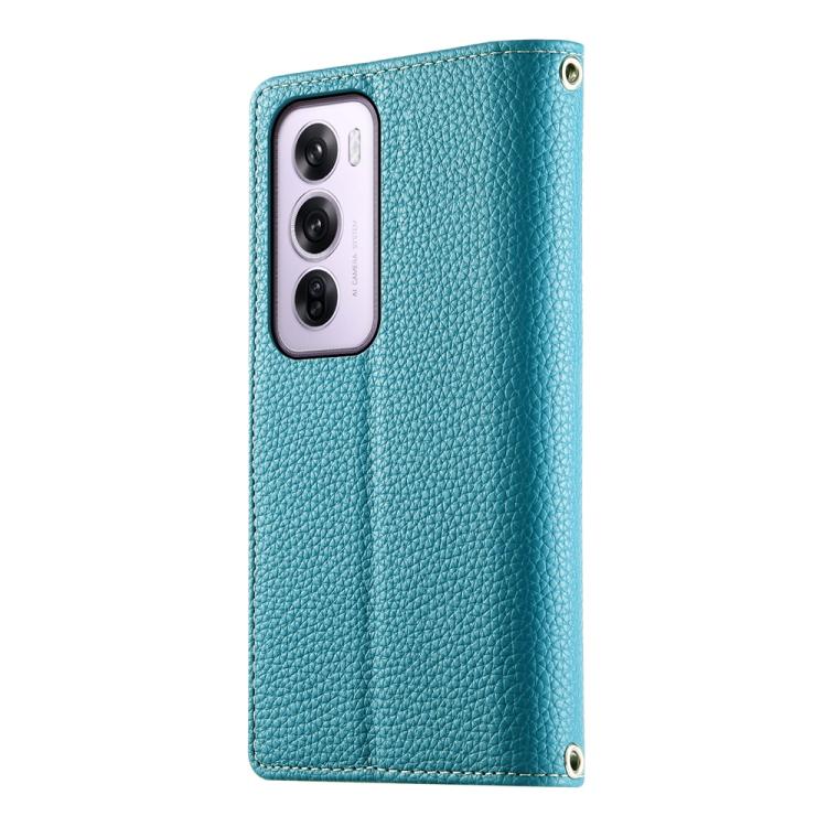 For OPPO Reno12 Pro Global Stitching Multi-card Zipper Wallet Leather Phone Case with Short Strap