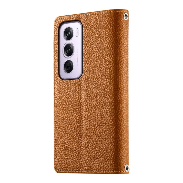 For OPPO Reno12 Pro Global Stitching Multi-card Zipper Wallet Leather Phone Case with Short Strap