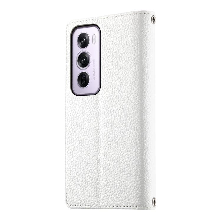 For OPPO Reno12 Pro Global Stitching Multi-card Zipper Wallet Leather Phone Case with Short Strap