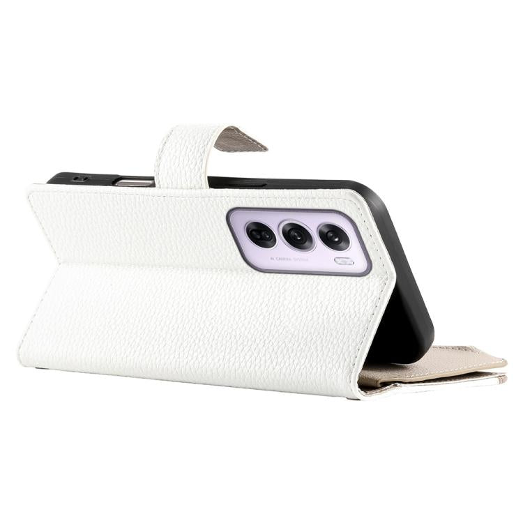 For OPPO Reno12 Pro Global Stitching Multi-card Zipper Wallet Leather Phone Case with Short Strap