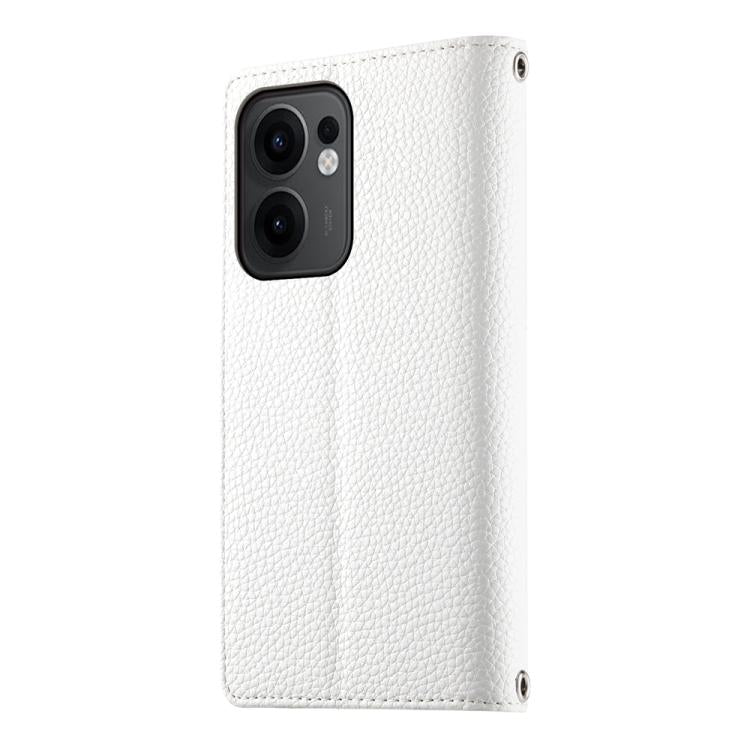 For OPPO Reno13 F 4G / 5G Stitching Multi-card Zipper Wallet Leather Phone Case with Short Strap