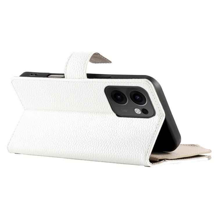 For OPPO Reno13 F 4G / 5G Stitching Multi-card Zipper Wallet Leather Phone Case with Short Strap