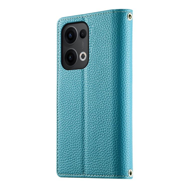 For OPPO Reno13 Global Stitching Multi-card Zipper Wallet Leather Phone Case with Short Strap