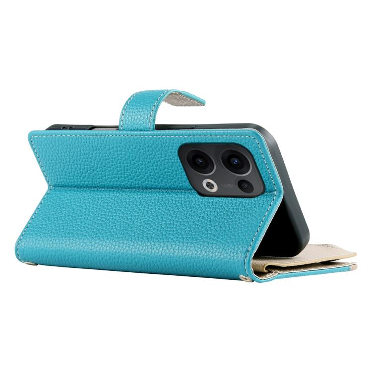 For OPPO Reno13 Global Stitching Multi-card Zipper Wallet Leather Phone Case with Short Strap