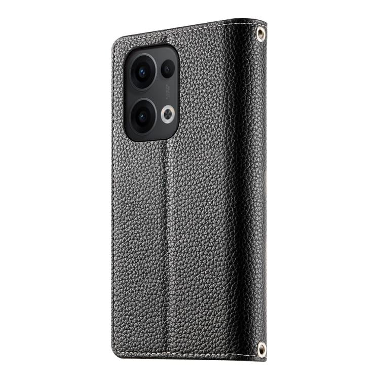 For OPPO Reno13 Global Stitching Multi-card Zipper Wallet Leather Phone Case with Short Strap