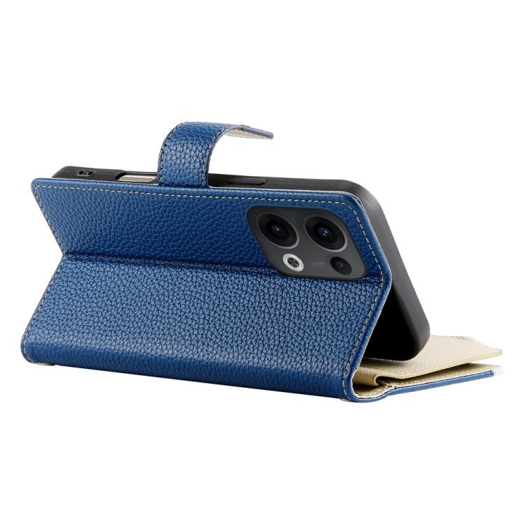 For OPPO Reno13 Global Stitching Multi-card Zipper Wallet Leather Phone Case with Short Strap