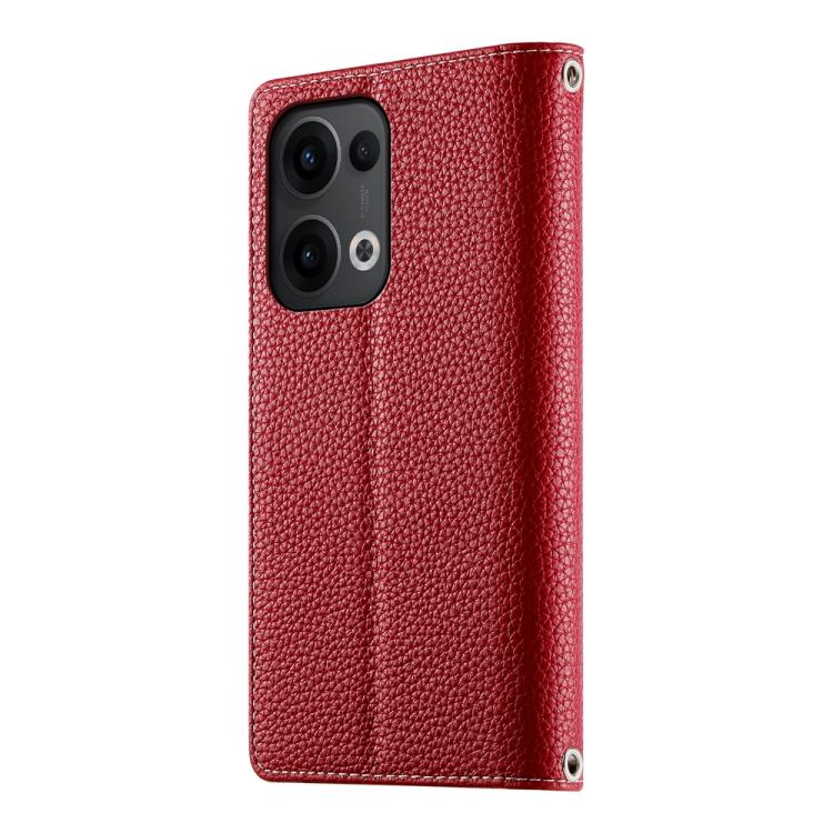 For OPPO Reno13 Global Stitching Multi-card Zipper Wallet Leather Phone Case with Short Strap
