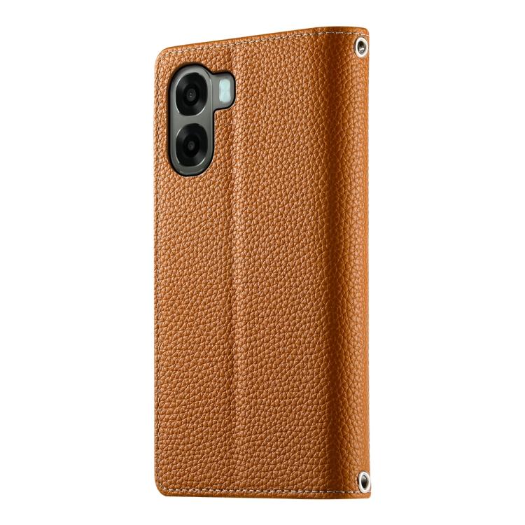 For OPPO A6x 5G / A6 5G Global Stitching Multi-card Zipper Wallet Leather Phone Case with Short Strap