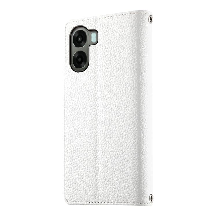For OPPO A6x 5G / A6 5G Global Stitching Multi-card Zipper Wallet Leather Phone Case with Short Strap