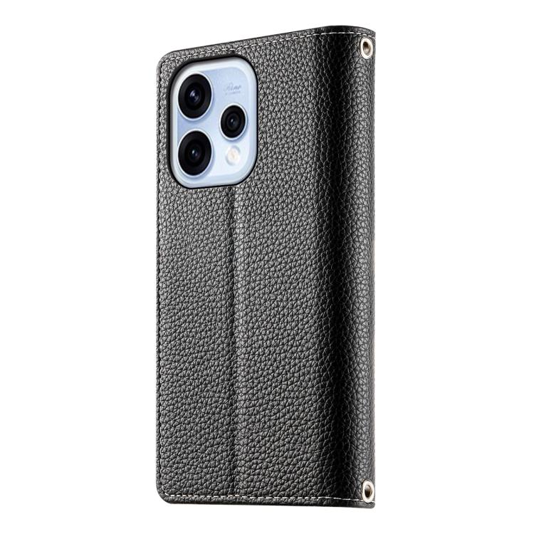 For OPPO Reno15 5G / Reno 15c 5G Stitching Multi-card Zipper Wallet Leather Phone Case with Short Strap