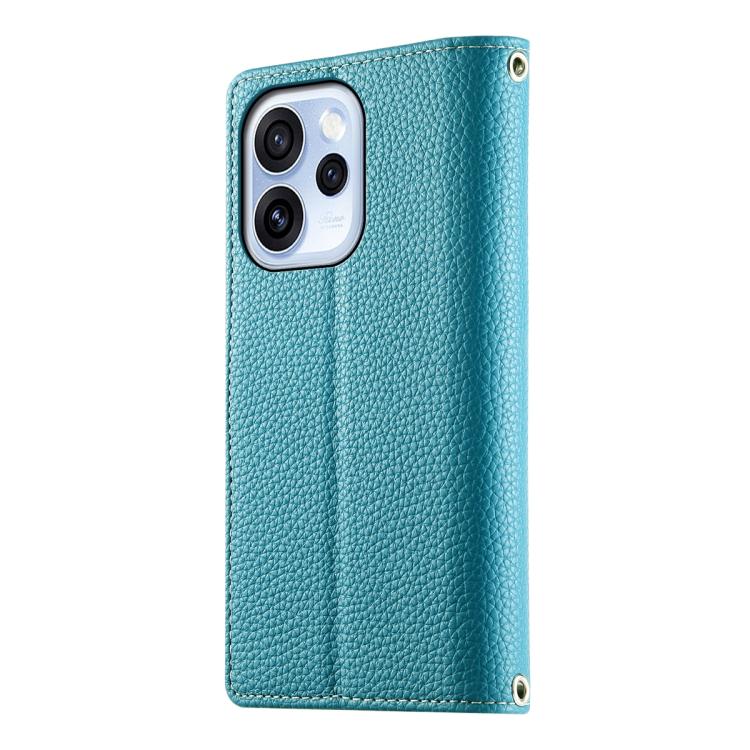 For OPPO Reno15 F 5G Stitching Multi-card Zipper Wallet Leather Phone Case with Short Strap