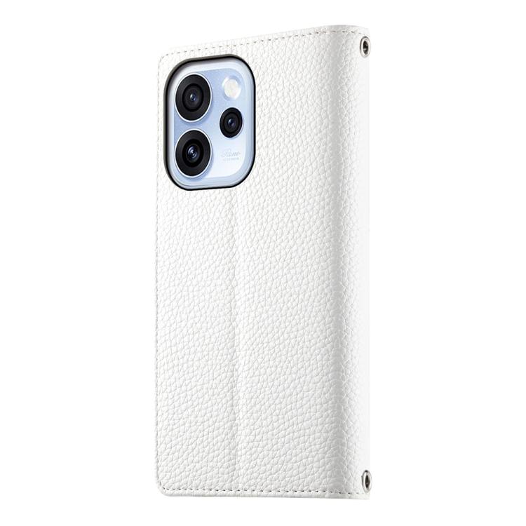 For OPPO Reno15 F 5G Stitching Multi-card Zipper Wallet Leather Phone Case with Short Strap