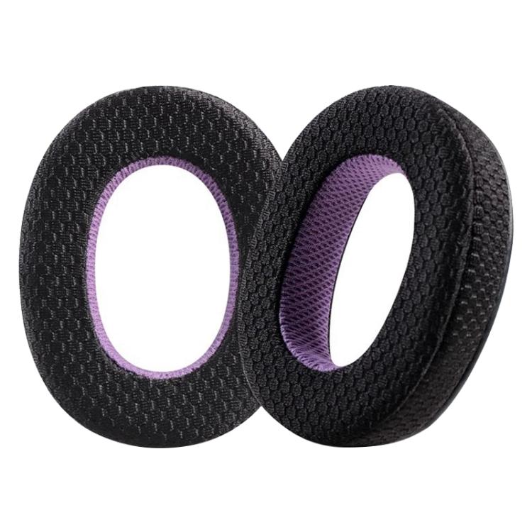 2 Pack Mesh Earphone Replacement Earpads Pads For Sony MDR-1000X / WH-1000XM2 - Black Purple