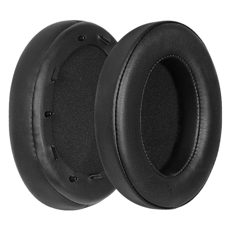 2 Pack Spliced Protein Leather Earphone Replacement Earpads Pads For Sony WH-1000XM3 - Black